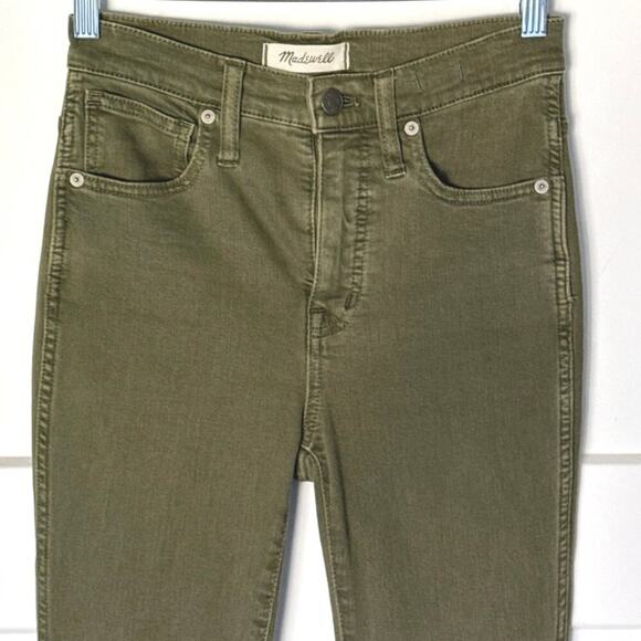 Madewell 10”High Rise Skinny Jeans Green Denim Women’s Size 24 - Picture 4 of 10